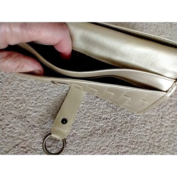 Wallet Bi-Fold Women's VELEZ Leather Organizer Small Clutch Matte Gold - 8x4x1 - Picture 9 of 13